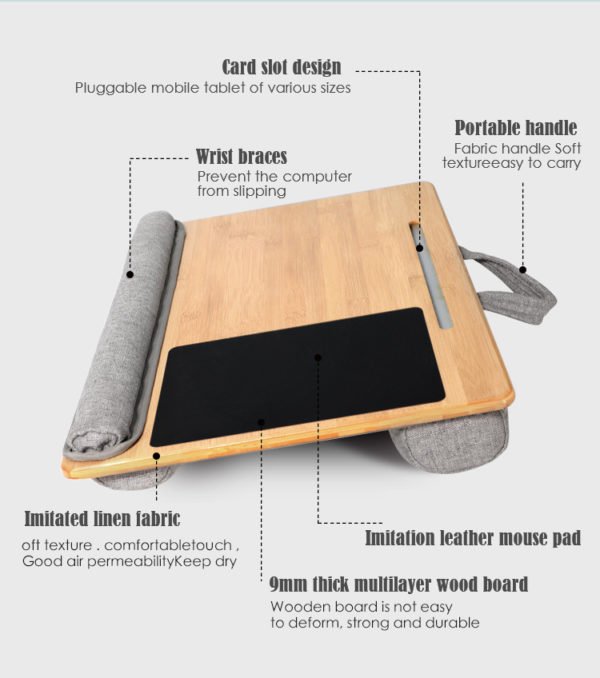 Portable Bamboo Laptop Lap Desk
