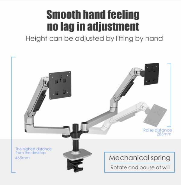 dual arm monitor stand mount